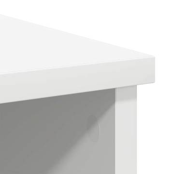 Stylish White Sideboard with Drawer | 101x35x76 cm Engineered Wood