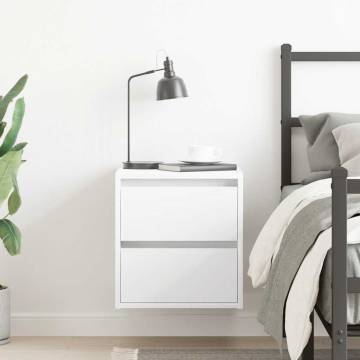 Wall-mounted Bedside Cabinet White - 38x34x40 cm | HipoMarket