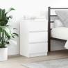  Bedside Cabinet with 3 Drawers White 39x35x65 cm Colour white Quantity in Package 1 