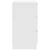 Stylish White Bedside Cabinet with 3 Drawers - 39x35x65 cm