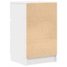 Stylish White Bedside Cabinet with 3 Drawers - 39x35x65 cm