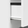 Stylish White Bedside Cabinet with 3 Drawers - 39x35x65 cm