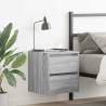  Wall-mounted Bedside Cabinets 2 pcs Grey Sonoma 38x34x40 cm Colour grey sonoma Quantity in Package 2 