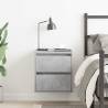 Wall-Mounted Bedside Cabinet in Concrete Grey - 38x34x40 cm