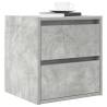 Wall-Mounted Bedside Cabinet in Concrete Grey - 38x34x40 cm