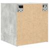 Wall-Mounted Bedside Cabinet in Concrete Grey - 38x34x40 cm