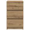 Stylish 3 Drawer Bedside Cabinets - Artisan Oak, 2 pcs | HipoMarket