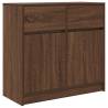 Brown Oak Sideboard with Drawer - Engineered Wood Storage