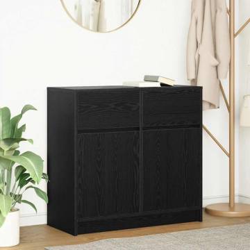 Black Oak Sideboard with Drawer - Elegance & Practicality