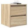 Sonoma Oak Wall-Mounted Bedside Cabinet - 38x34x40 cm