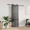 Stylish Sliding Door with Black Hardware Set - 76x205 cm