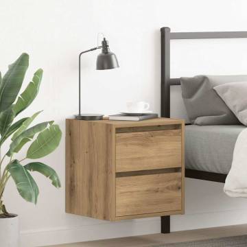 Wall-Mounted Bedside Cabinets - Artisan Oak - 2 pcs