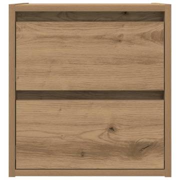 Wall-Mounted Bedside Cabinets - Artisan Oak - 2 pcs