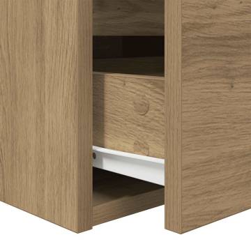 Wall-Mounted Bedside Cabinets - Artisan Oak - 2 pcs