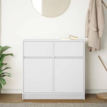 Stylish 80x34 cm White Sideboard with Drawer | Hipo Market