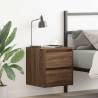  Wall-mounted Bedside Cabinet Brown Oak 38x34x40 cm Colour brown oak Quantity in Package 1 