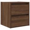 Wall-mounted Bedside Cabinet Brown Oak | Stylish Storage Solution