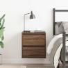 Wall-mounted Bedside Cabinet Brown Oak | Stylish Storage Solution