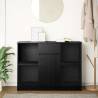 Stylish Black Oak Sideboard with Drawer - Ample Storage Solution