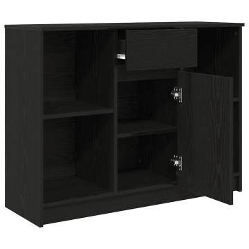 Stylish Black Oak Sideboard with Drawer - Ample Storage Solution