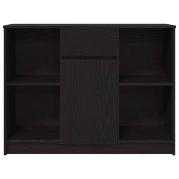 Stylish Black Oak Sideboard with Drawer - Ample Storage Solution