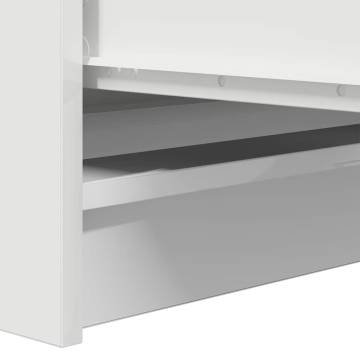 Minimalist White Sideboard | 100x35x99 cm Engineered Wood