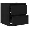 Wall-mounted Bedside Cabinets - 2 pcs Black Oak - Stylish Storage