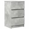 Stylish Concrete Grey Bedside Cabinet - 3 Drawers | Hipomarket