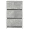 Stylish Concrete Grey Bedside Cabinet - 3 Drawers | Hipomarket