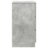 Stylish Concrete Grey Bedside Cabinet - 3 Drawers | Hipomarket