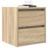 Wall-Mounted Bedside Cabinets - 2 pcs Sonoma Oak | HipoMarket