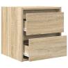 Wall-Mounted Bedside Cabinets - 2 pcs Sonoma Oak | HipoMarket