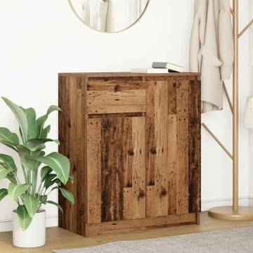 Stylish Sideboard with Drawer - Old Wood 71x35x84cm