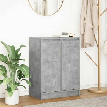 Concrete Grey Sideboard - Spacious & Durable 57x34x76 cm