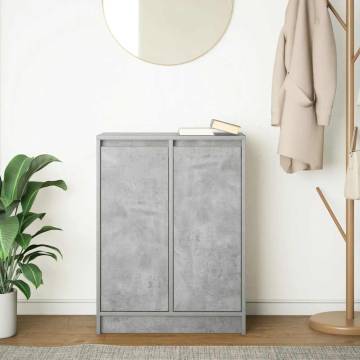 Concrete Grey Sideboard - Spacious & Durable 57x34x76 cm