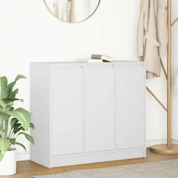 White Engineered Wood Sideboard - 85x34x76 cm | HipoMarket