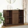  Sideboard with Drawer Brown Oak 101x35x76 cm Engineered Wood Colour brown oak Quantity in Package 1 