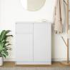 Stylish White Sideboard with Drawer - 71x35x84 cm