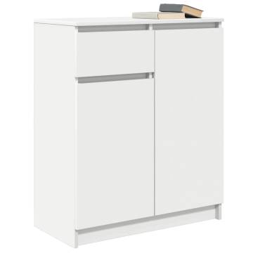 Stylish White Sideboard with Drawer - 71x35x84 cm