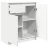 Stylish White Sideboard with Drawer - 71x35x84 cm