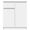 Stylish White Sideboard with Drawer - 71x35x84 cm