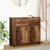  Sideboard with Drawer Old Wood 80x34x76 cm Engineered Wood Colour old wood Quantity in Package 1 