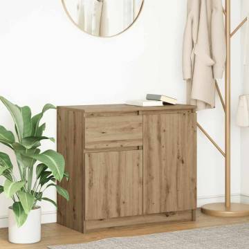 Artisan Oak Sideboard with Drawer - 71x35x65 cm | HipoMarket UK