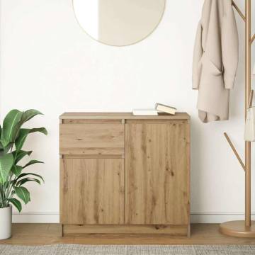 Artisan Oak Sideboard with Drawer - 71x35x65 cm | HipoMarket UK