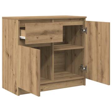 Artisan Oak Sideboard with Drawer - 71x35x65 cm | HipoMarket UK