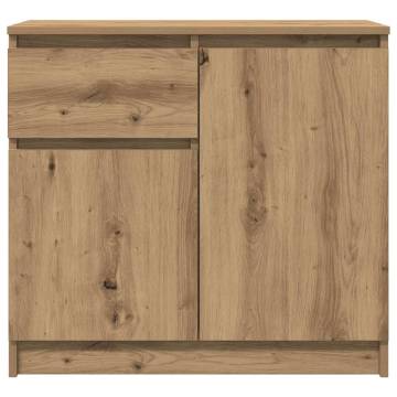 Artisan Oak Sideboard with Drawer - 71x35x65 cm | HipoMarket UK