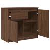 Stylish Brown Oak Sideboard with Drawer - 71x35x65 cm