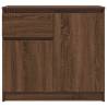 Stylish Brown Oak Sideboard with Drawer - 71x35x65 cm