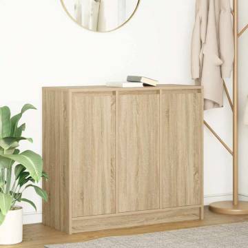 Sonoma Oak Sideboard - 85x34x76 cm Engineered Wood Storage