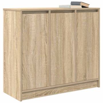 Sonoma Oak Sideboard - 85x34x76 cm Engineered Wood Storage